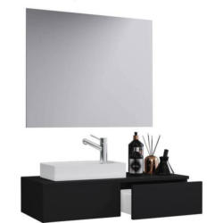 Badezimmer Gudas Schwarz B: 85 cm