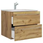 M&ouml;belix Waschbecken Mit Unterschrank Badinos B: 61 Cm Eiche Dekor