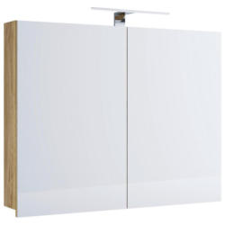 Spiegelschrank Badinos Honigeiche B: 80 Cm