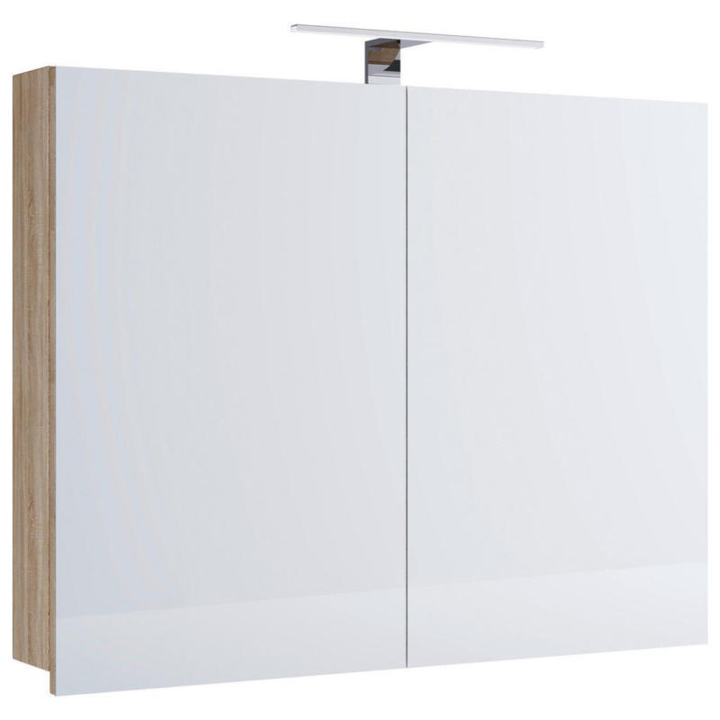 Spiegelschrank Badinos Sonoma Eiche B: 80 cm