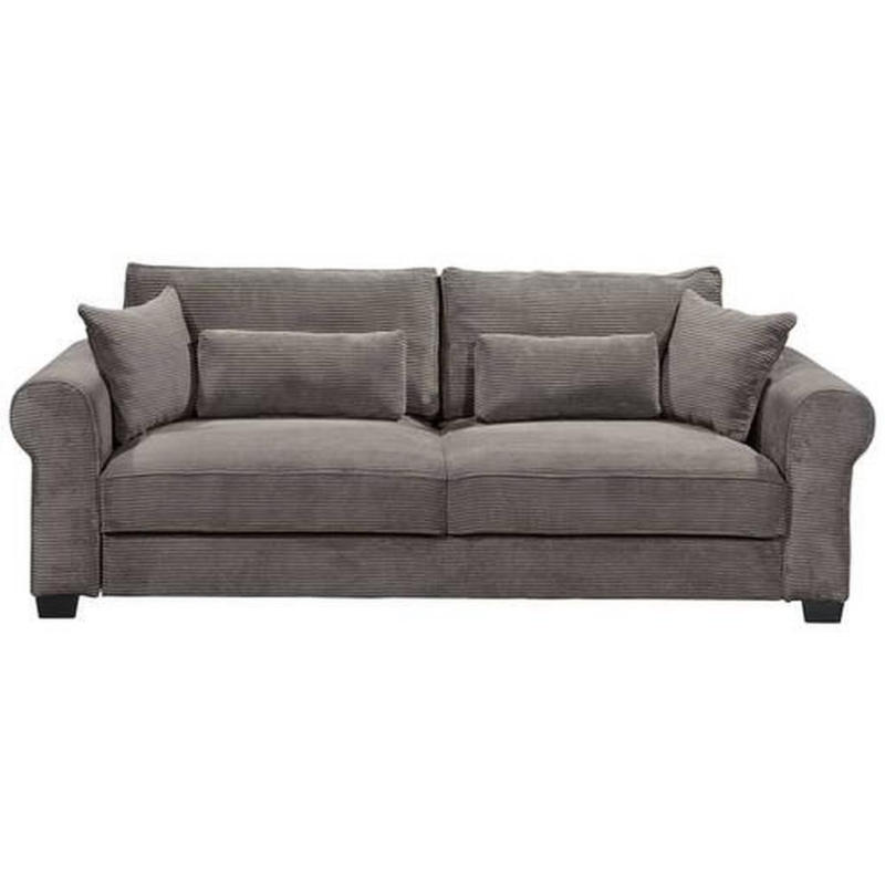 3-sitzer-sofa Mit Schlaf- Funktion Angelina Mokka Cord