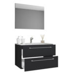 Möbelix Badezimmer Badinos 3-teilig Schwarz B: 60 Cm