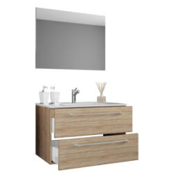 Badezimmer Badinos 3-teilig Sonoma Eiche B: 60 Cm