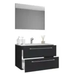 M&ouml;belix Badezimmer Badinos 3-Teilig Schwarz B: 80 cm