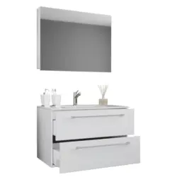 Badezimmer Badinos 3-teilig Weiß B: 80 Cm