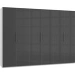 Möbelix Drehtürenschrank 300cm Level, Grau/weiß