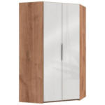 Möbelix Eckschrank 120cm Level, Weiß/eiche Dekor