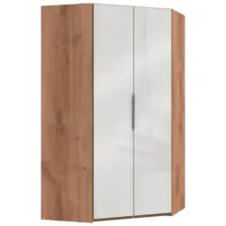 Eckschrank 120cm Level, Weiß/eiche Dekor