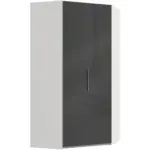 Möbelix Eckschrank 120cm Level, Grau/weiß