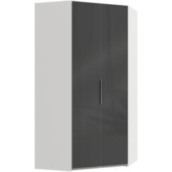 Eckschrank 120cm Level, Grau/Weiß