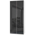 Möbelix Drehtürenschrank 100cm Level, Grau/weiß