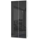 M&ouml;belix Dreht&uuml;renschrank 100cm Level, Grau/wei&szlig;