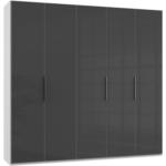 Möbelix Drehtürenschrank 250cm Level, Grau/weiß