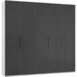 M&ouml;belix Dreht&uuml;renschrank 250cm Level, Grau/wei&szlig;