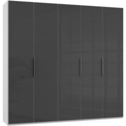 Drehtürenschrank 250cm Level, Grau/weiß