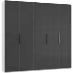 Drehtürenschrank 250cm Level, Grau/weiß