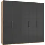 M&ouml;belix Dreht&uuml;renschrank 250cm Level, Grau/eiche Dekor