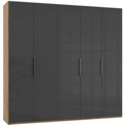 Drehtürenschrank 250cm Level, Grau/eiche Dekor