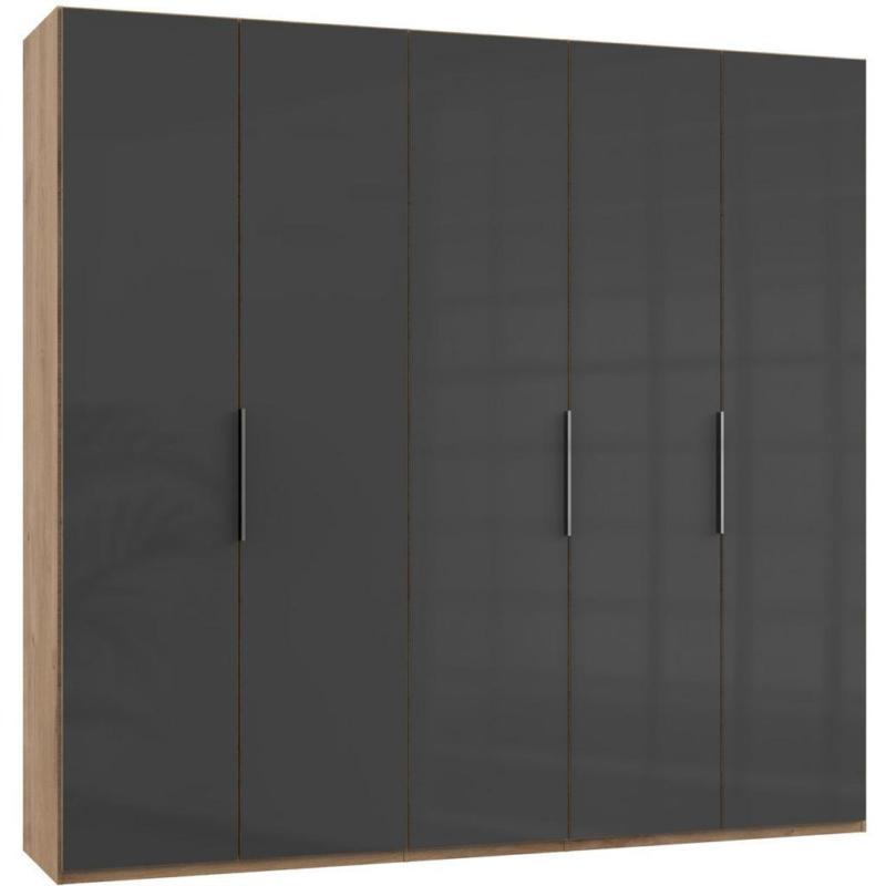 Drehtürenschrank 250cm Level, Grau/eiche Dekor