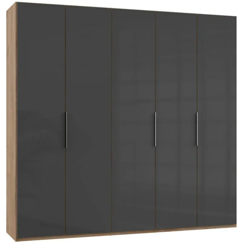 Drehtürenschrank 250cm Level, Grau/eiche Dekor