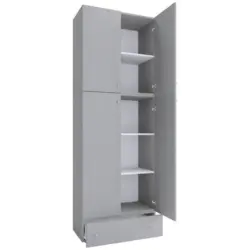 Aktenschrank Lona Holzwerkstoff Grau B: 70 cm