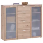 M&ouml;belix Kommode B: 135 Cm Xeno Artisan Eiche Dekor