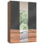 Möbelix Drehtürenschrank 150cm Level, Eiche Dekor/grau