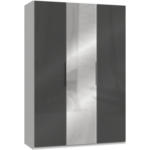Möbelix Drehtürenschrank 150cm Level, Weiß/grau