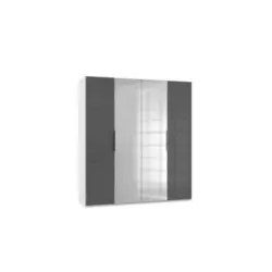 Dreht&uuml;renschrank 200cm Level, Grau/wei&szlig;