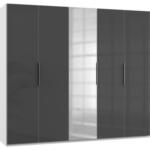 Möbelix Drehtürenschrank 250cm Level, Grau/weiß