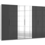 Möbelix Drehtürenschrank 300cm Level, Grau/weiß