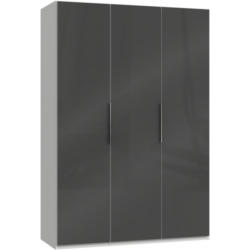 Drehtürenschrank 150cm Level, Grau/weiß