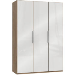 Drehtürenschrank 150cm Level, Weiß/eiche Dekor