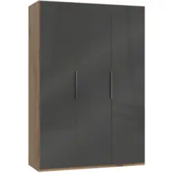 Drehtürenschrank 150cm Level, Grau/eiche Dekor