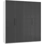 Möbelix Drehtürenschrank 200cm Level, Grau/weiß