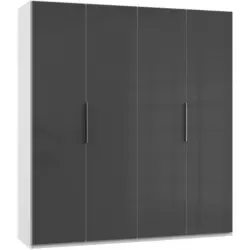 Drehtürenschrank 200cm Level, Grau/weiß