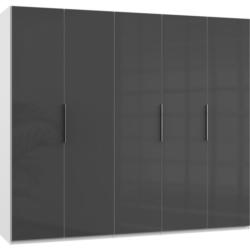 Drehtürenschrank 250cm Level, Grau/weiß