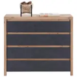 Möbelix Kommode B: 105 Cm Larios, Graphitfarben/eiche Dekor