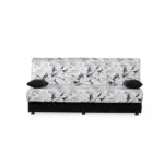 Möbelix 3-sitzer-sofa Chicago Mit Schlaffunktion Schwarz/weiß