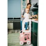 Möbelix Kombihochstuhl Car Step Stool Weiss/pink
