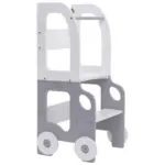 Möbelix Hochstuhl Car Step Stool Aus Holz Grau/weiß