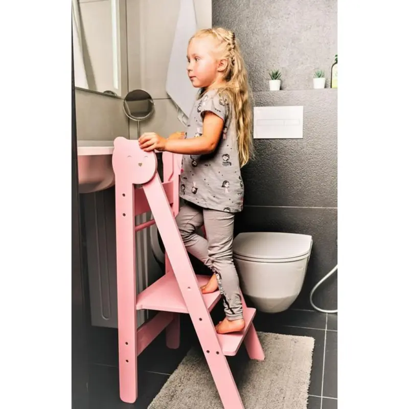 Lernturm Space Saving Pink