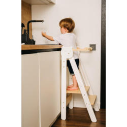 Lernturm Space Saving Weiss/natur