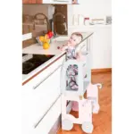 Möbelix Hochstuhl Trolley Aus Holz Grau/pink