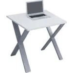 Möbelix Schreibtisch Lona Weiß/Silberfarben B: 50 cm