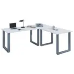 Möbelix Eckschreibtisch Lona Bxh: 50x76 Cm Silber/weiß