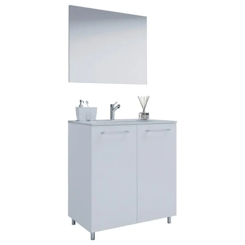 Badezimmer Gilos 3-Teilig Weiß B: 60 cm