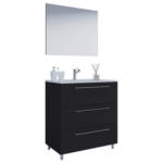 Möbelix Badezimmer Schubo 3-Teilig Schwarz B: 80 cm