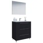 Möbelix Badezimmer Schubo 3-Teilig Schwarz B: 80 cm