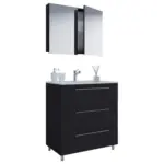 Möbelix Badezimmer Schubo 3-Teilig Schwarz B: 80 cm